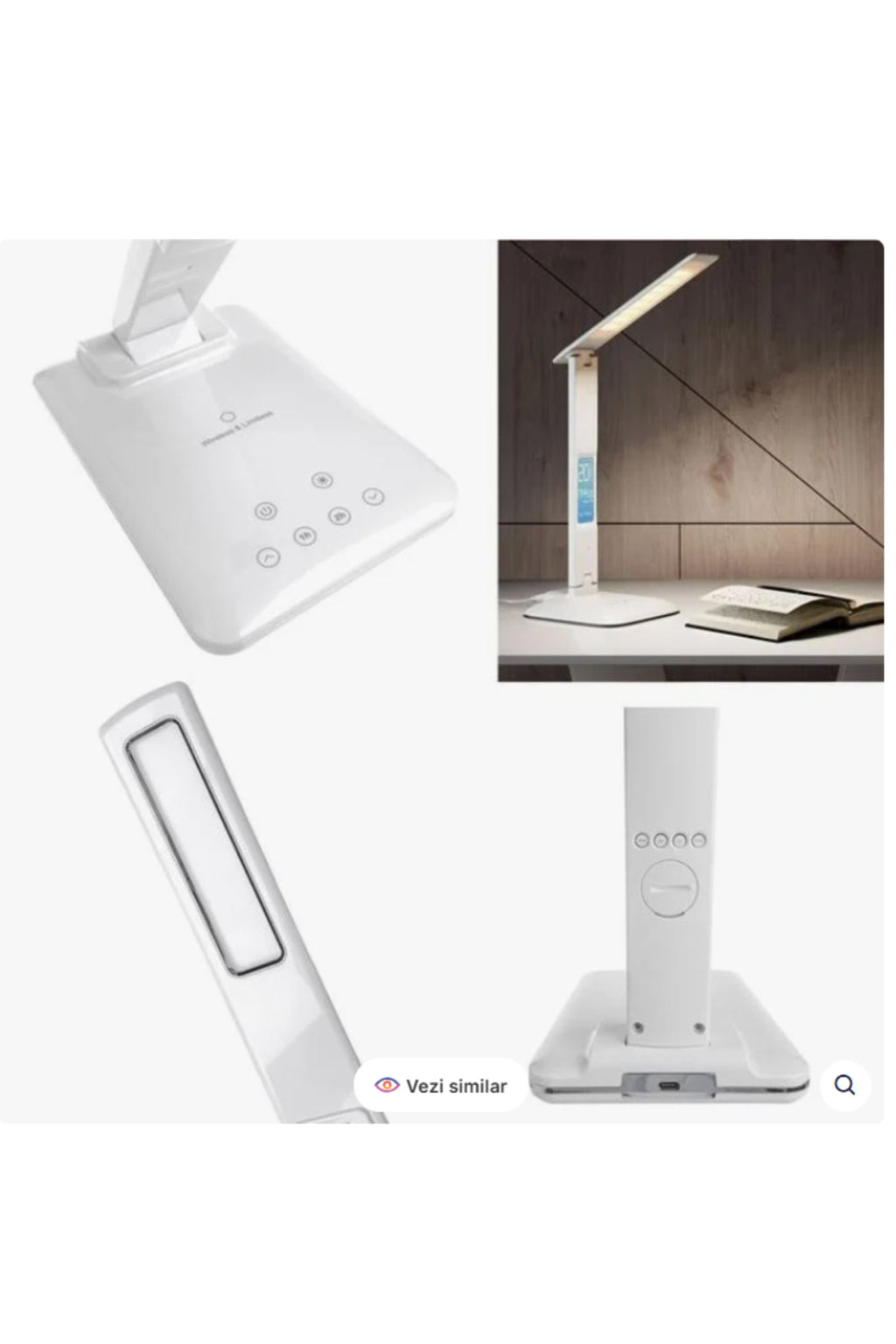 Lampa de Birou cu LED cu Suport LED pentru Telefonul Mobil & Ceas