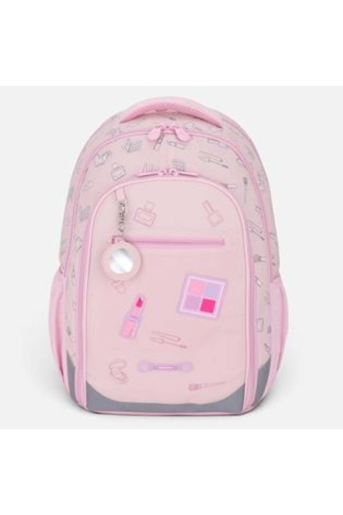 Rucsac roz pentru machiaj pentru școala primară 31 x 14 x 44 cm