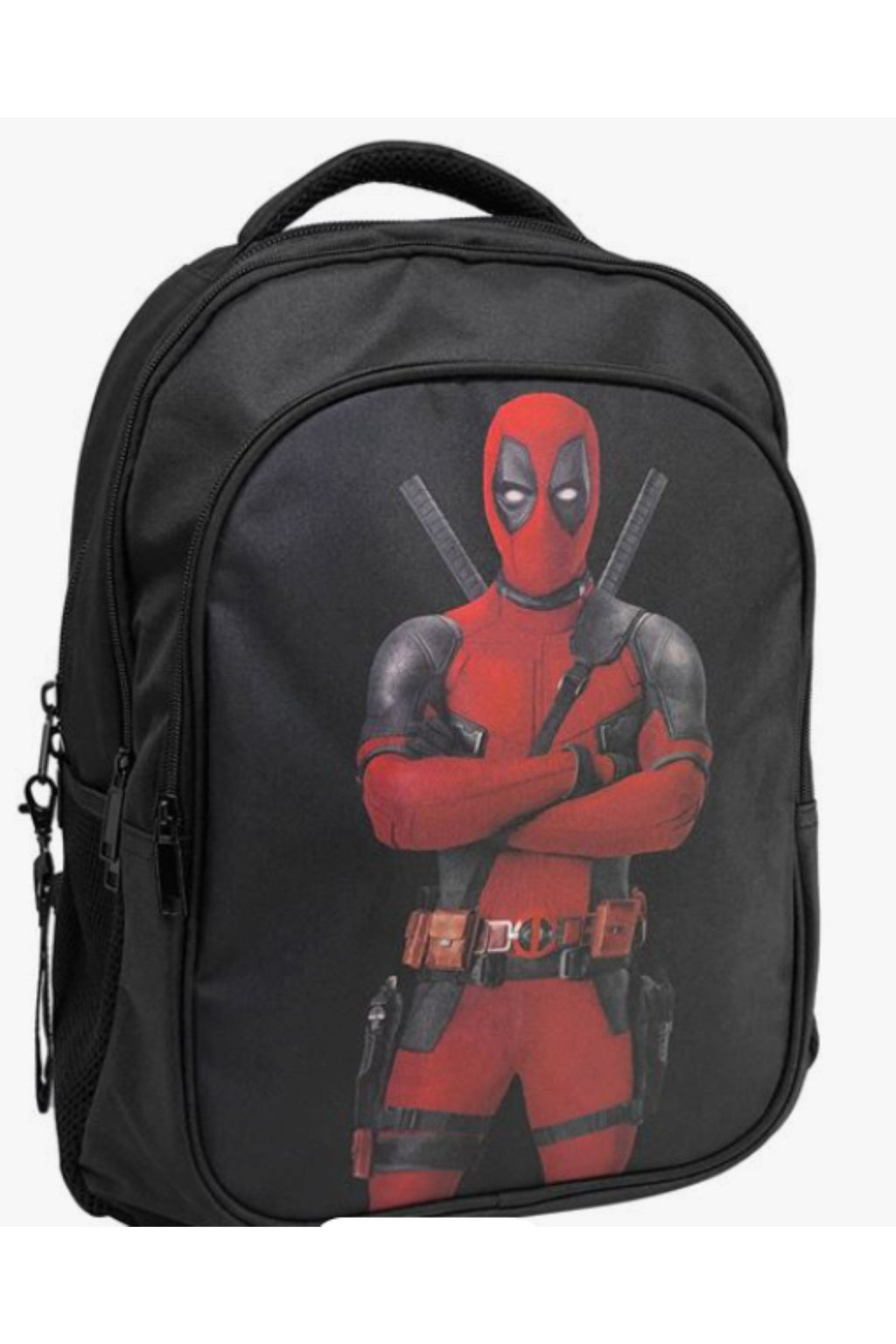 Ghiozdan 2 în 1 Negru Roșu Compartiment Deadpool - 32x18x43cm
