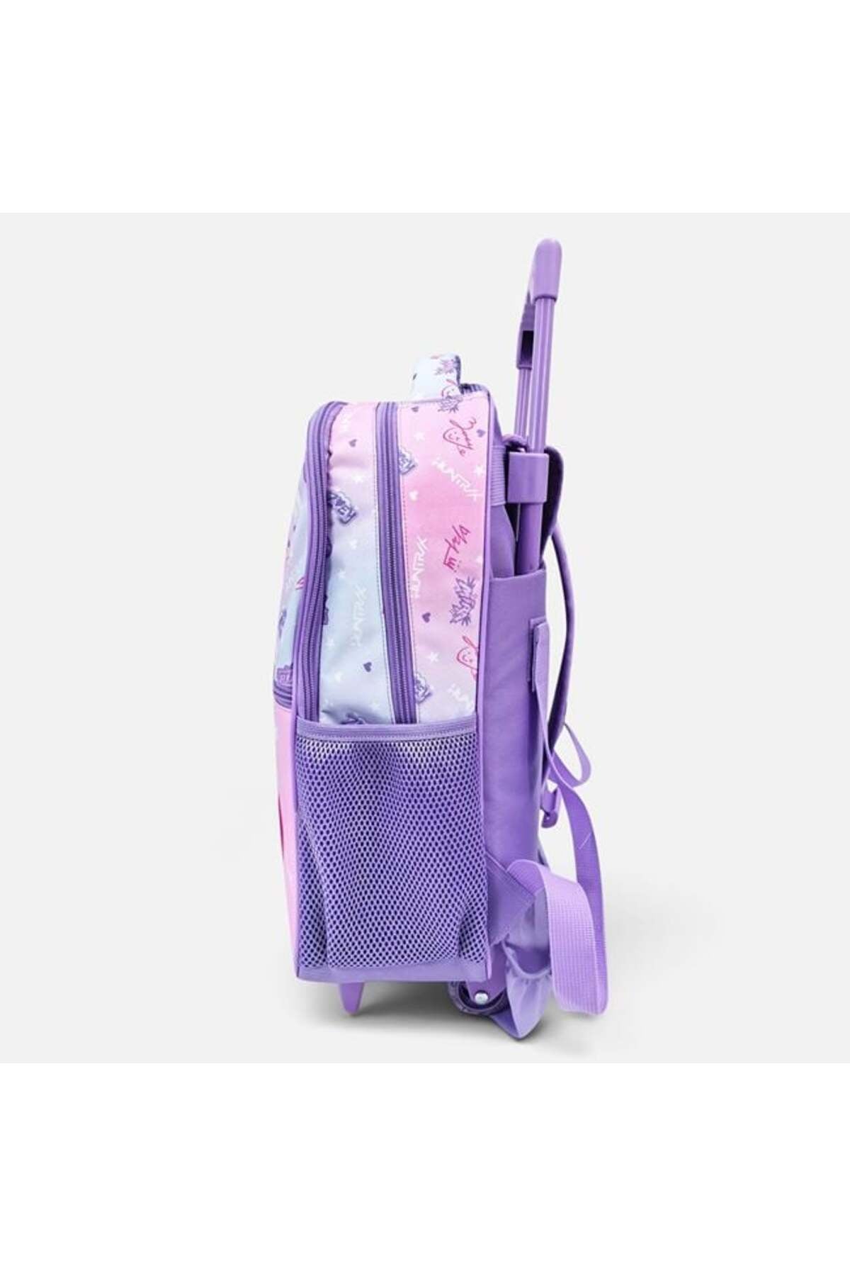 Rucsac cu troler K-POP cu degrade lila pentru școala primară 34 x 20 x 44 cm