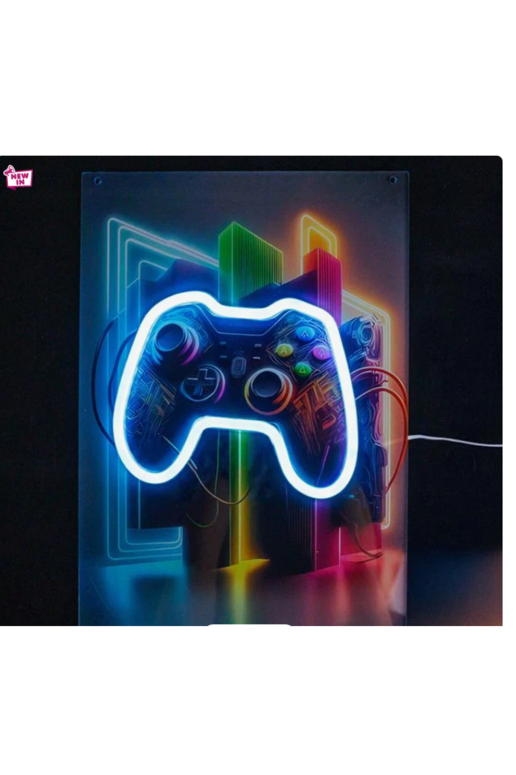 Tablou Acrilic cu Iluminare LED Neon Gaming 23,8x34cm