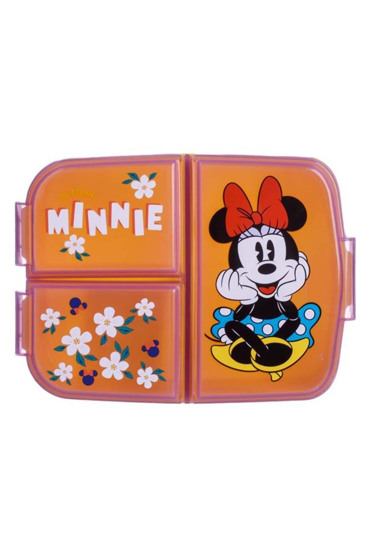 Caserolă Galbena cu 3 Compartimente & Model Minnie Mouse - 790ml