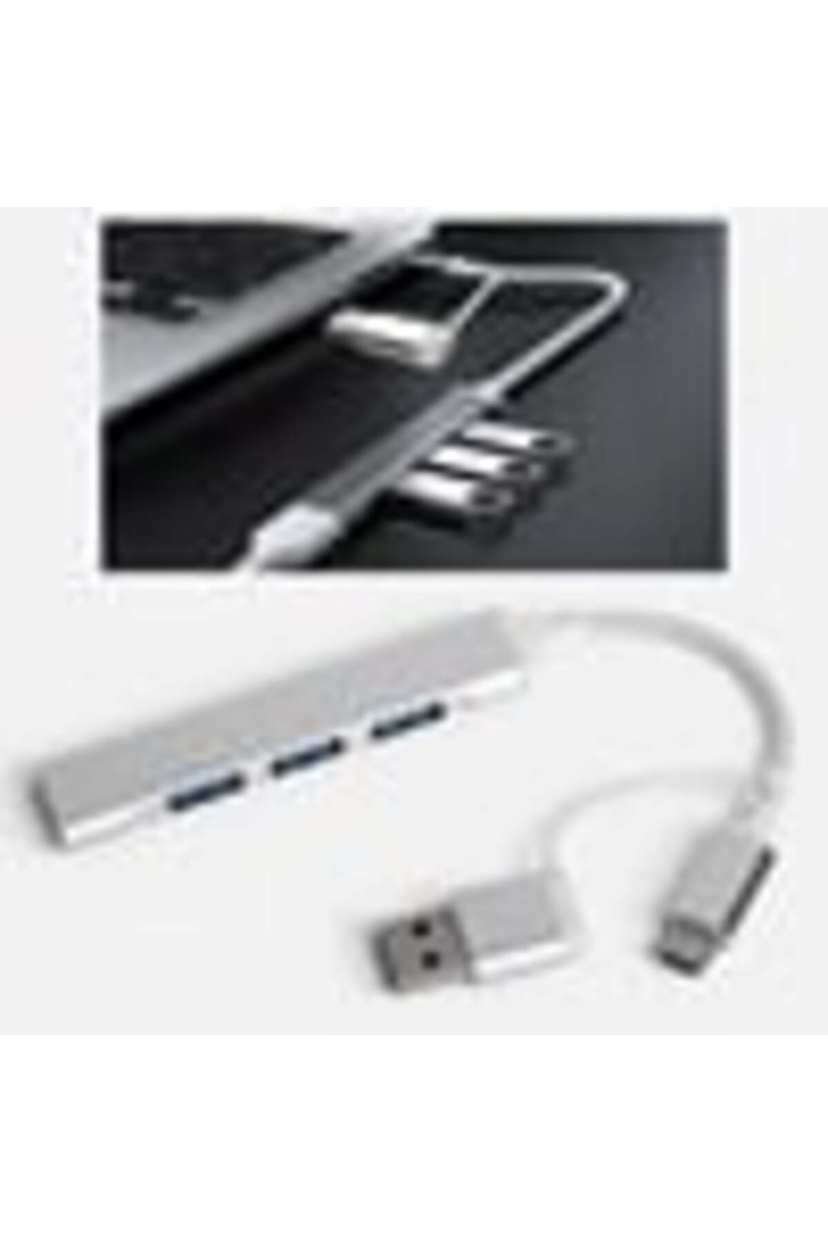 Hub USB cu 4 Porturi, Intrare USB-C & USB
