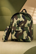 Ghiozdan școlar militar cu penar 31x13,5x42,5cm