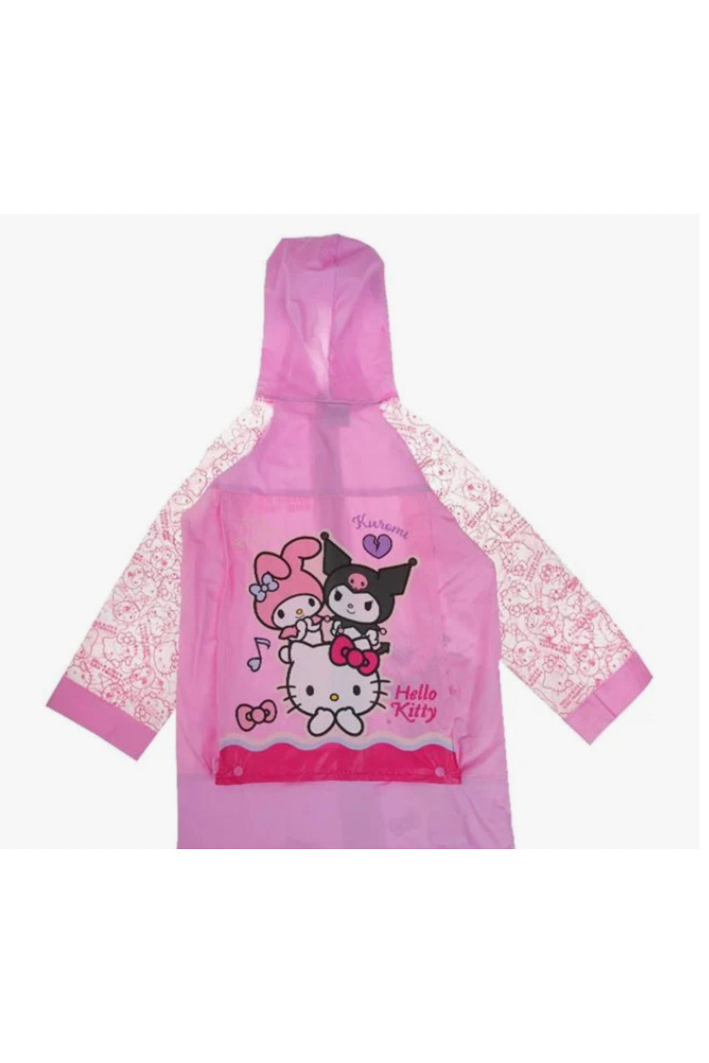 Pelerina de Ploaie Roz cu Maneci Transparente & Friends pentru Copii - One Size