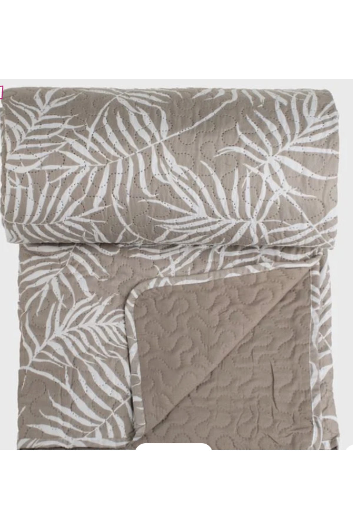 Cuvertura Matlasata Doua Fete Bej cu Model Reliefat 220x240cm