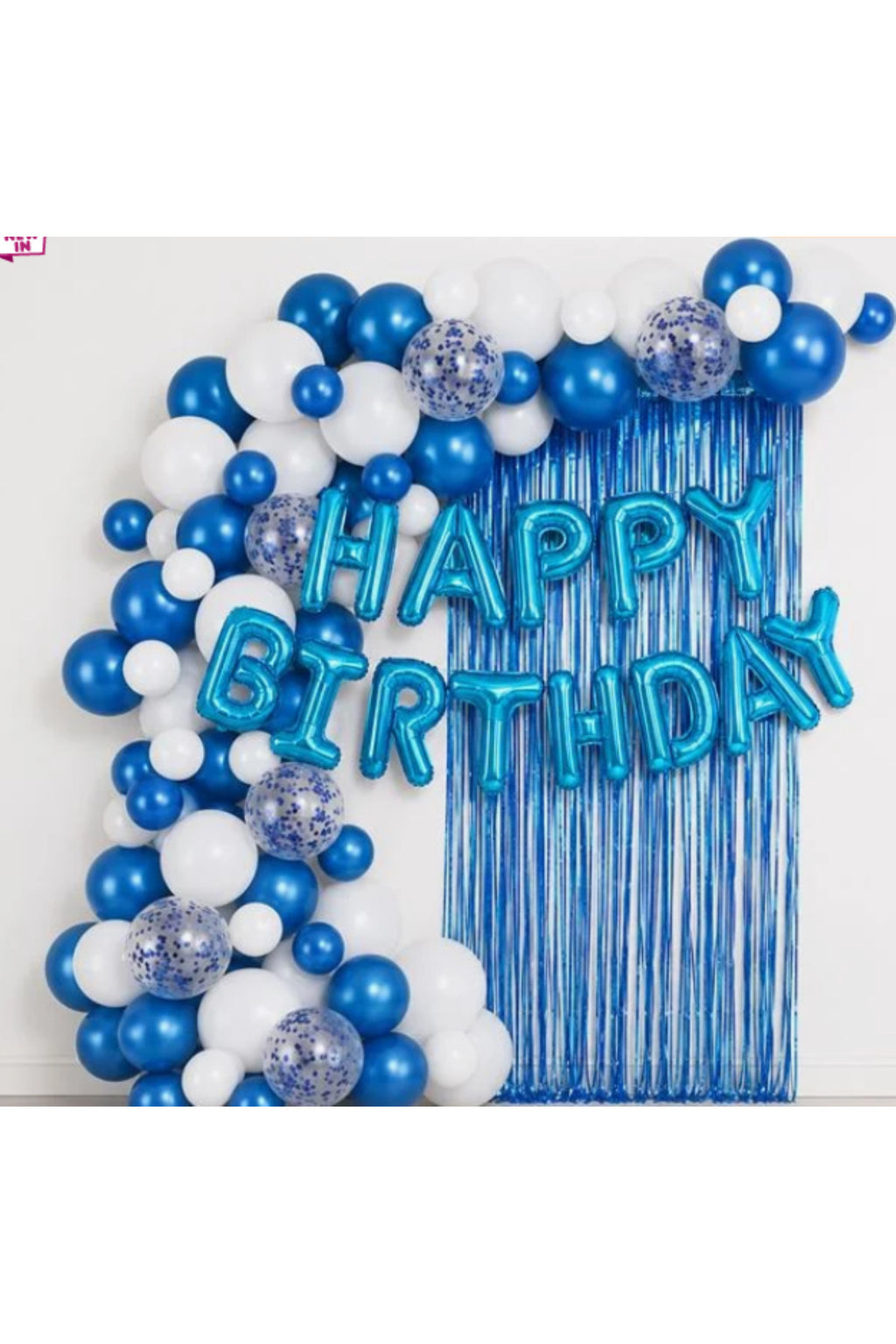 Set Decoratiuni pentru Petrecere Albastru Happy Birthday 73buc