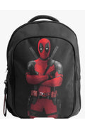 Ghiozdan 2 în 1 Negru Roșu Compartiment Deadpool - 32x18x43cm