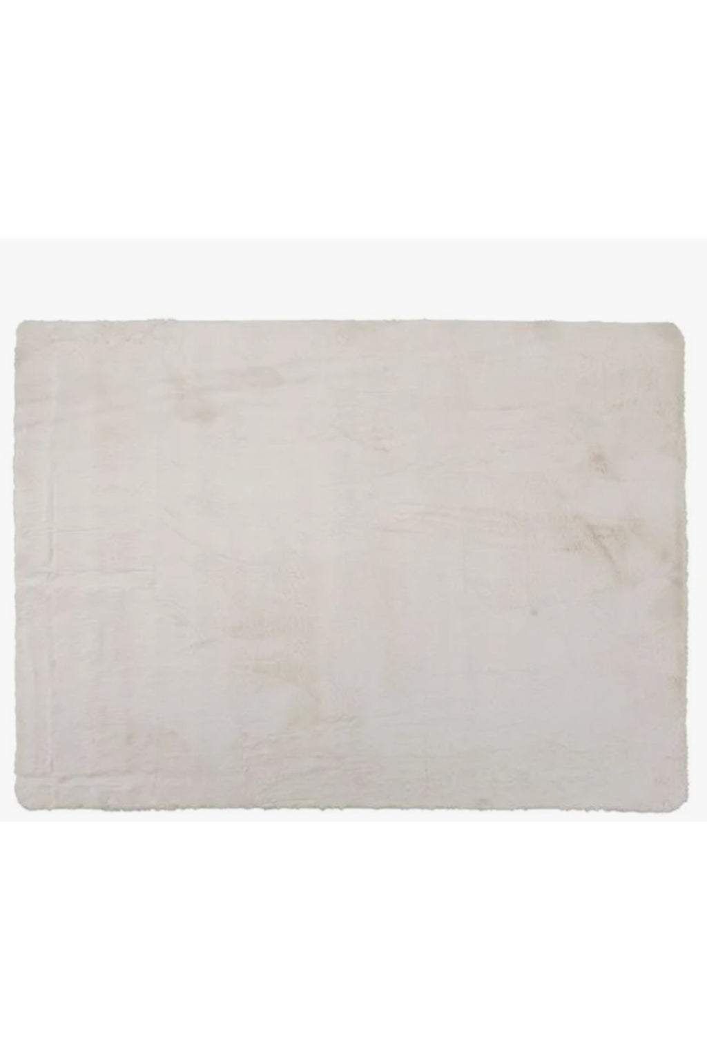 Covor Decorativ Alb din Imitatie de Blana Rabbit 190x140cm