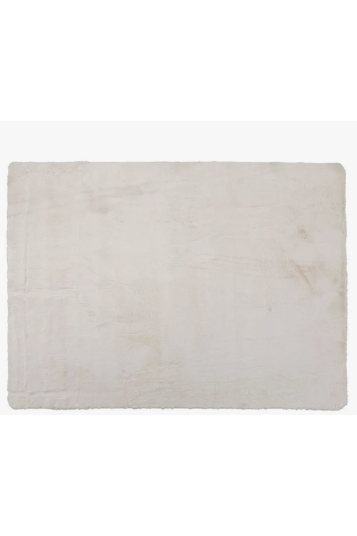 Covor Decorativ Alb din Imitatie de Blana Rabbit 190x140cm