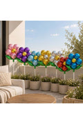 Baloane Party din Folie Buchet de Flori cu Stick-uri & Suporturi 40cm - 8buc