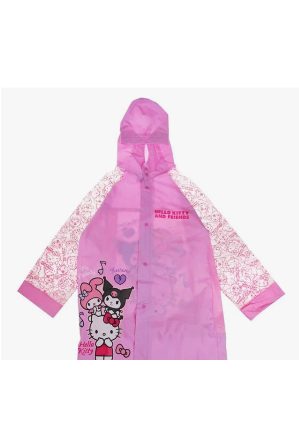 Pelerina de Ploaie Roz cu Maneci Transparente & Friends pentru Copii - One Size