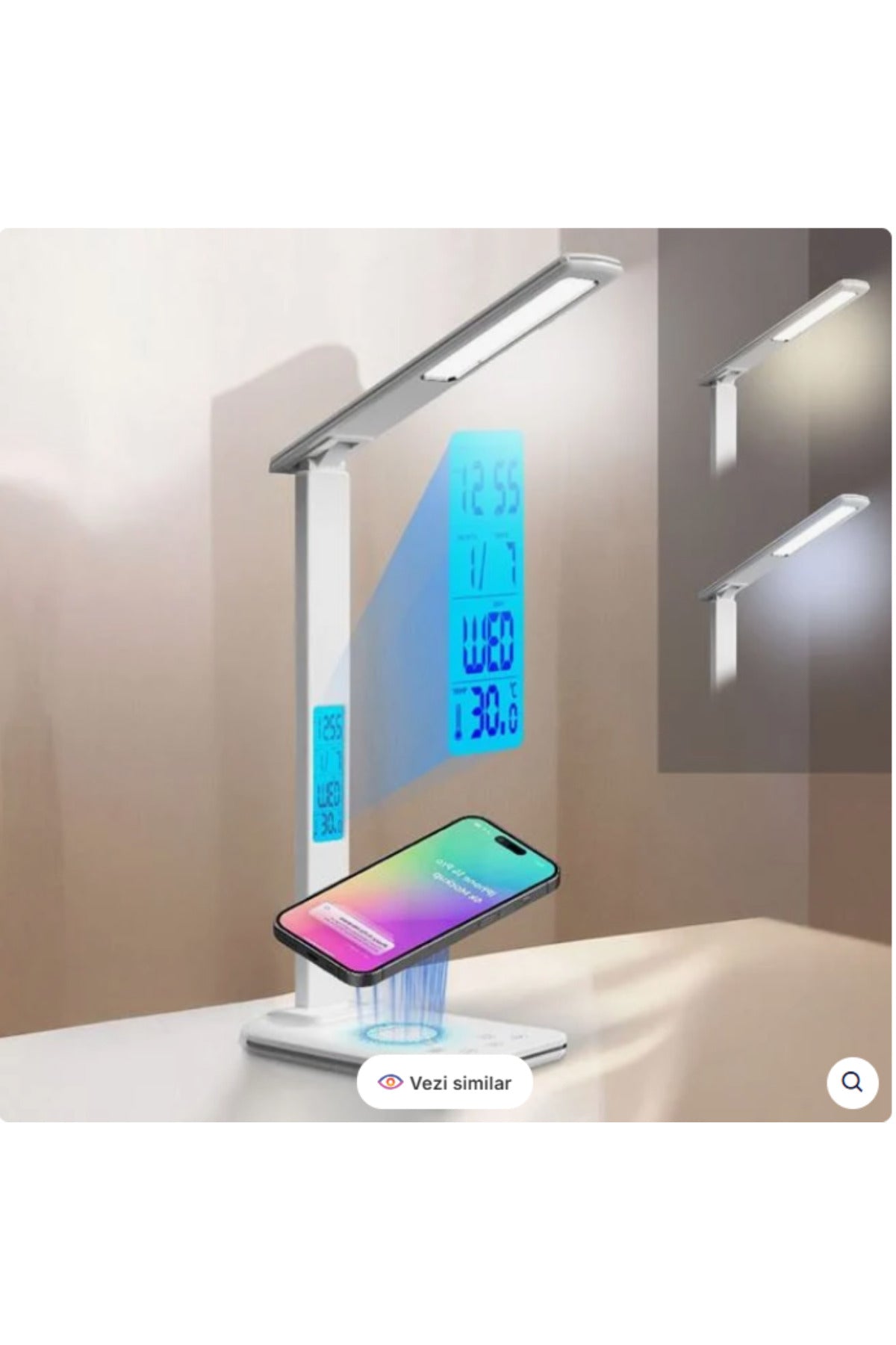 Lampa de Birou cu LED cu Suport LED pentru Telefonul Mobil & Ceas