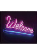 Lampa LED Neon Roz & Bleu "Welcome" 41x16cm