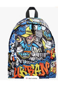 Ghiozdan colorat cu model graffiti 32x14x42cm