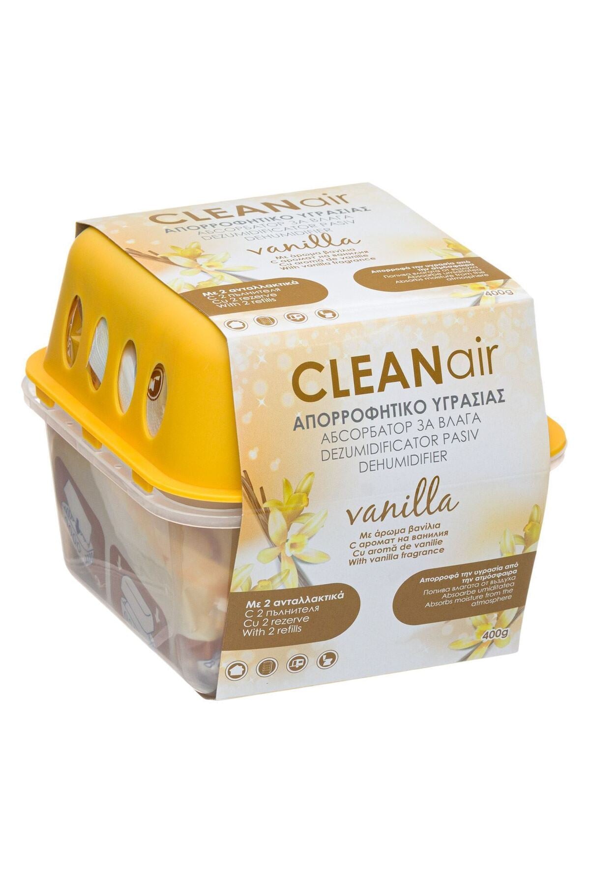 Dezumidificator Pasiv Cutie Aroma de Vanilie 400g