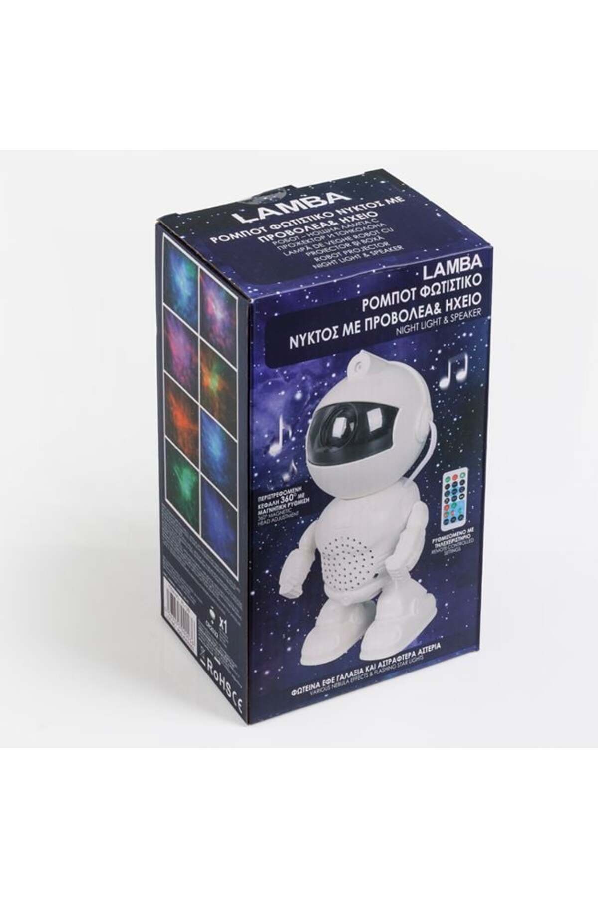 Proiector Astronaut cu LED, Cablu USB și Telecomandă 11x8x20cm