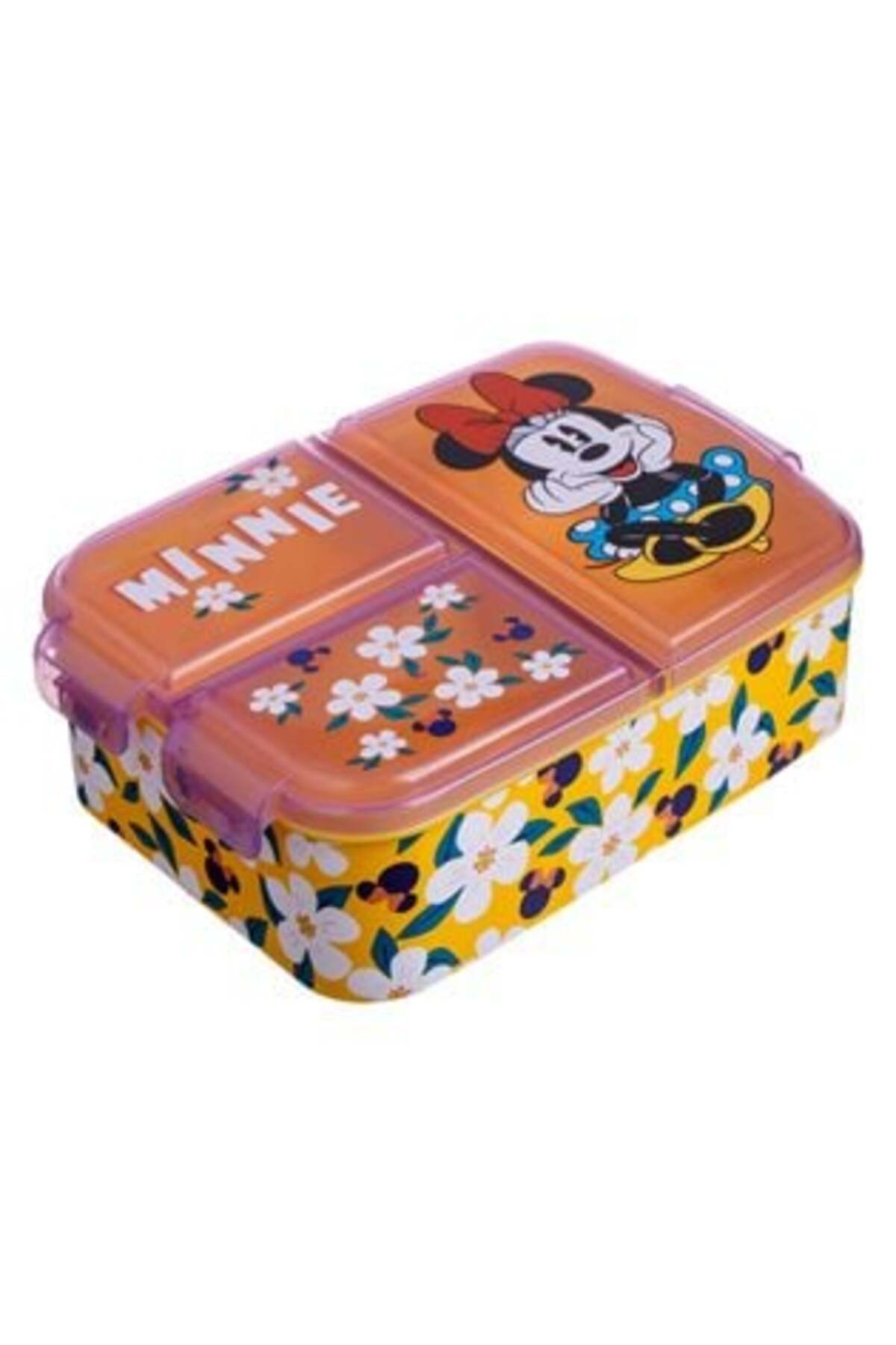 Caserolă Galbena cu 3 Compartimente & Model Minnie Mouse - 790ml