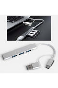 Hub USB cu 4 Porturi, Intrare USB-C & USB