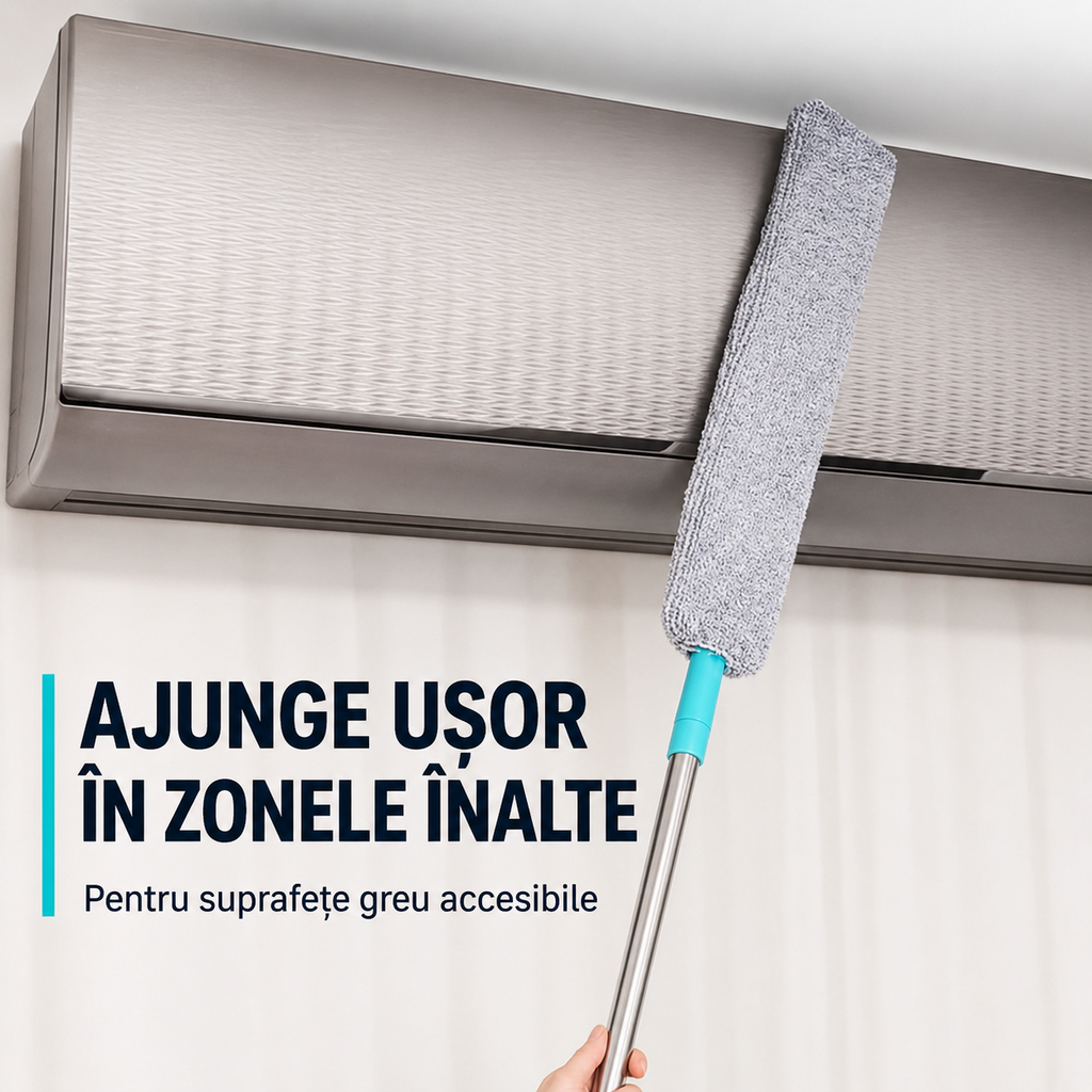 Mop flexibil pentru curățarea zonelor înalte și greu accesibile